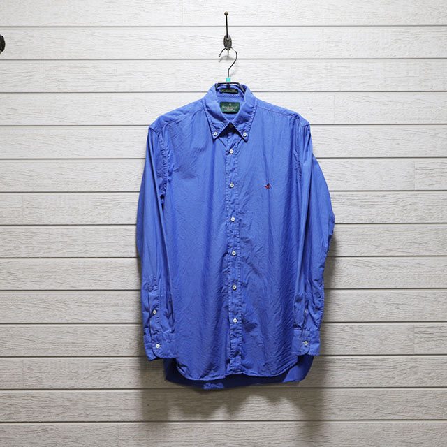 ブルックスフィールド(Brooksfield) ブロードワンポイントボタンダウンシャツ Mサイズ コンディションB ブルー 価格4,400(税込)