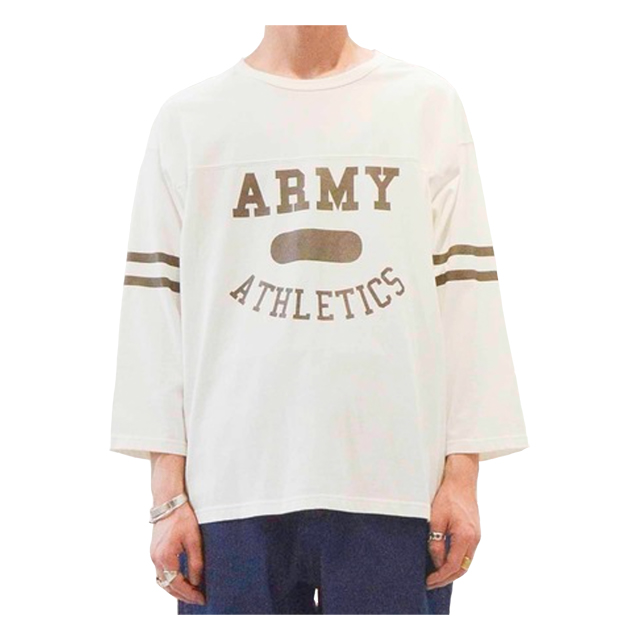 アメリカンフットボールTシャツ(ARMY) ホワイト JOHNBULL  50%OFF ￥7,150(税込)→￥3,575(税込)売切れ