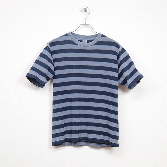 ハリス（HARRISS）製品染めボーダーTシャツ Mサイズ コンディションB ブルー系 価格880円(税込)