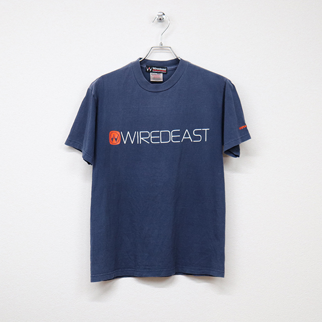 ワイヤーキャスト（Wiredeast）半袖プリントTシャツ Mサイズ コンディションC ネイビーブルー 価格550円(税込)売切れ