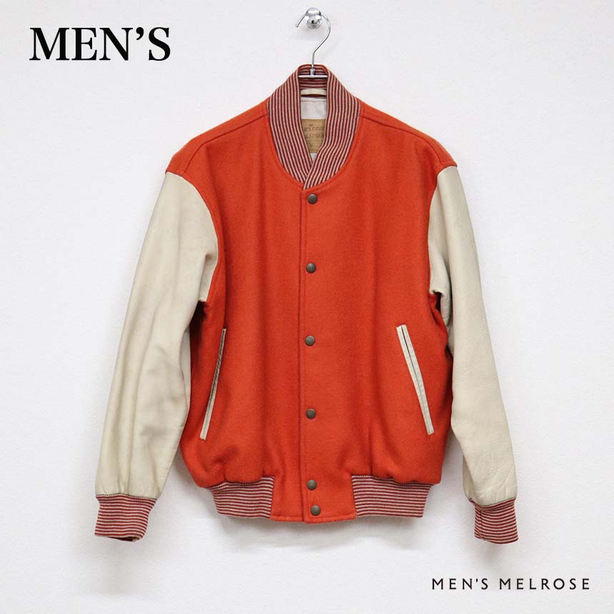 MEN’S MELROSE メンズメルローズ スタジアムジャンパー袖革 フリーサイズ `80s日本製 ヴィンテージ ￥3,960 売切れ