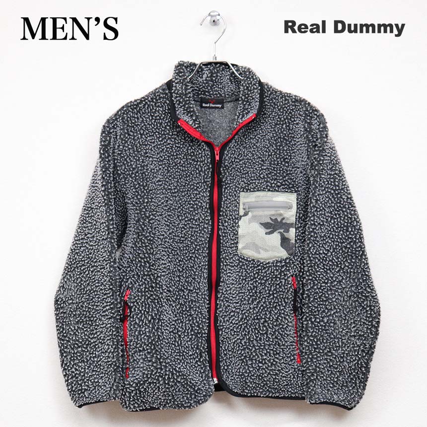 Real Dummy リアルダミー フリースデザインジャケット ‘98s Mサイズ グレー×ブラック×レッド ¥3,300
