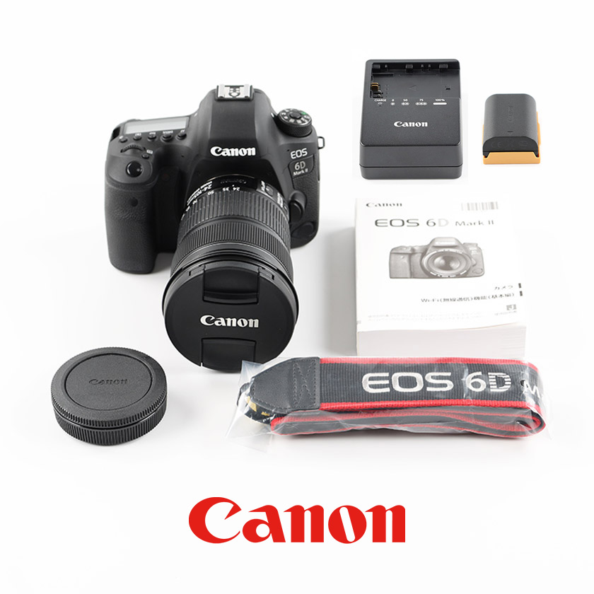 Canon キヤノン EOS 6D Mark II・EF24-105 IS STM レンズキット ブラック 新品2020年購入 143,000円 売切れ