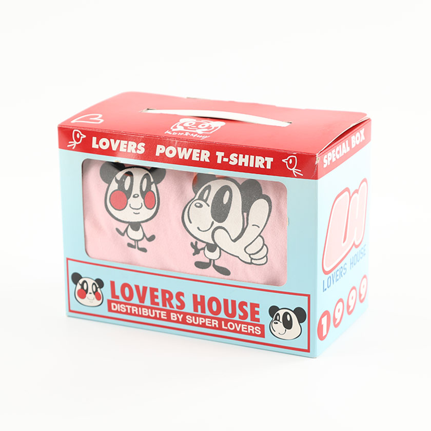 1999年発売 LOVERS HOUSE ラバーズハウス LOVERS POWER T-SHIRT SPECIAL BOX 1999 ピンク 5,500円