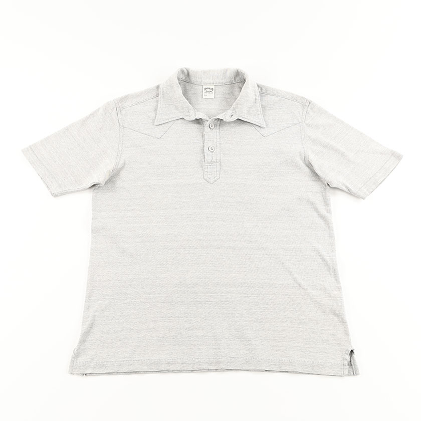 OMNIGOD オムニゴッド 半袖カットソープルオーバーシャツ 2(M)サイズ 杢グレー 色変箇所あり ジャンク商品 2,200円