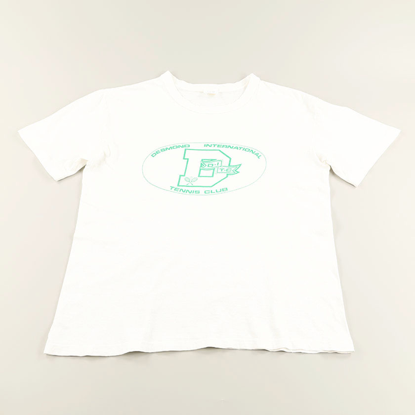 `80s DESMOND INTERNATIONAL デスモンドインターナショナル  半袖プリントTシャツ Lサイズ  ジャンク商品 1,100円