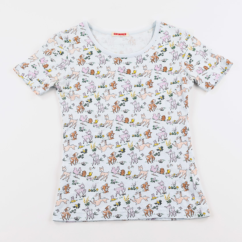 00’s SWIMMER スイマー キャラクタープリントTシャツ FREEサイズ サックスブルーベース（ジャンク商品）3,300円