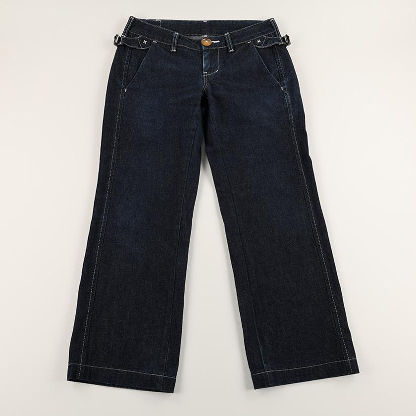 JOHNBULL ジョンブル レディースワイドデニムパンツ Sサイズ インディゴブルー 4,400円