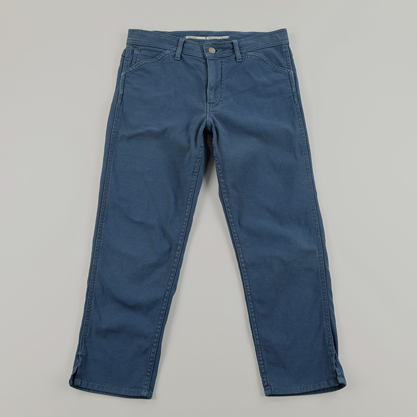 OMNIGOD オムニゴッド クロップドストレッチパンツ 1(S) ブルー（ジャンク商品）3,300円