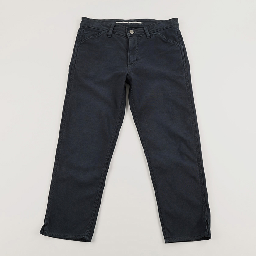 OMNIGOD オムニゴッド クロップドストレッチパンツ 1(S) ネイビー（ジャンク商品）3,300円