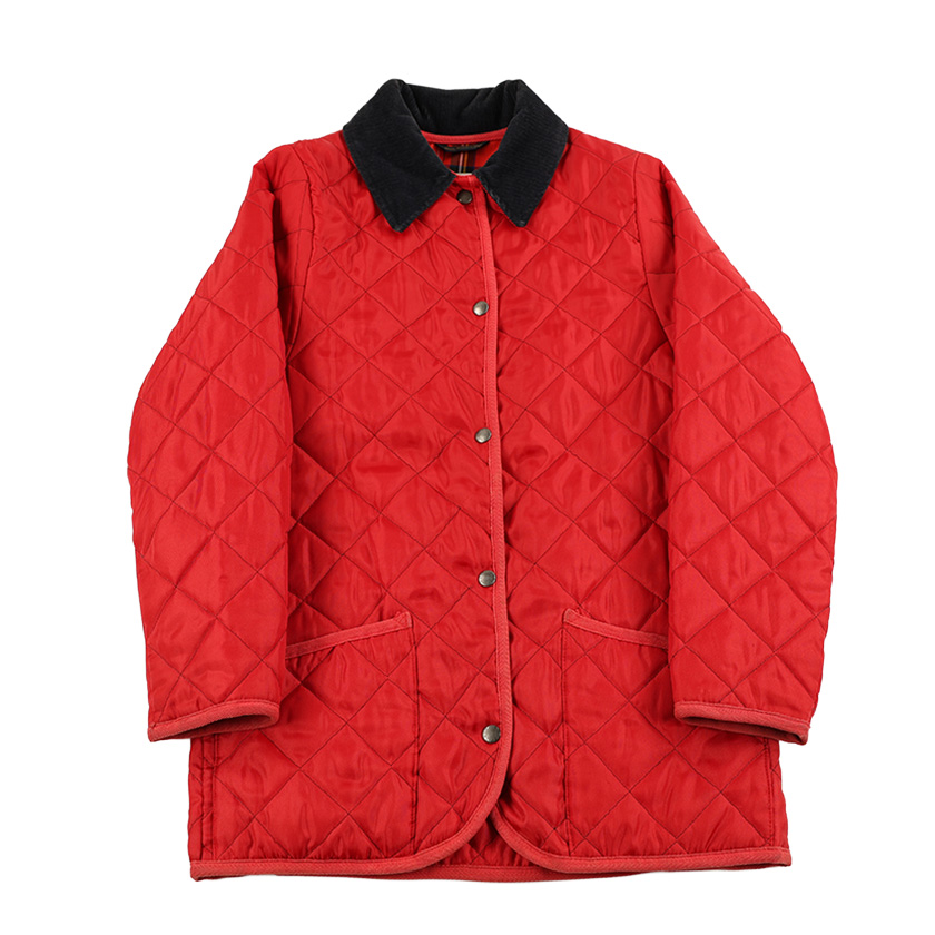 00’s MACKINTOSH マッキントッシュ レディースキルティングジャケット 34(XS) レッド /ネイビー（ジャンク商品）6,600円