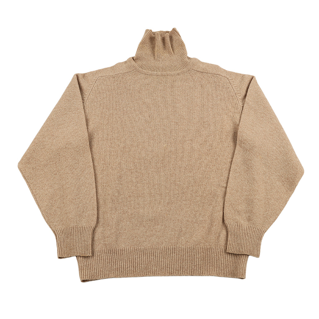 80’s STONE FREE ストーンフリー ラムウールタートルネックセーター  Mサイズ 杢ベージュ（ジャンク商品）2,200円