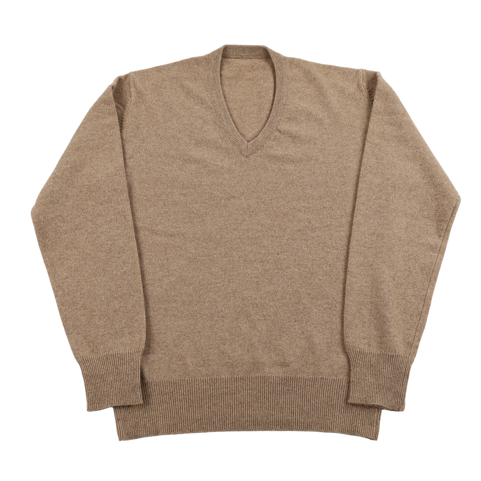 80’s DESMOND INTERNATIONAL デスモンドインターナショナル メンズVネックセーター Sサイズ 杢ベージ（ジャンク商品）3,300円